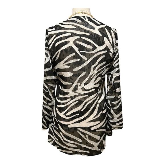 Additions by Chicos, Zebra Print Women's Jacket, Size 0 - Picture 3 of 7